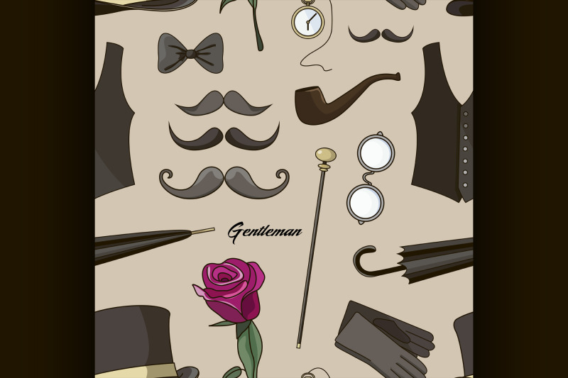 pattern-of-vector-elements-for-gentlemen