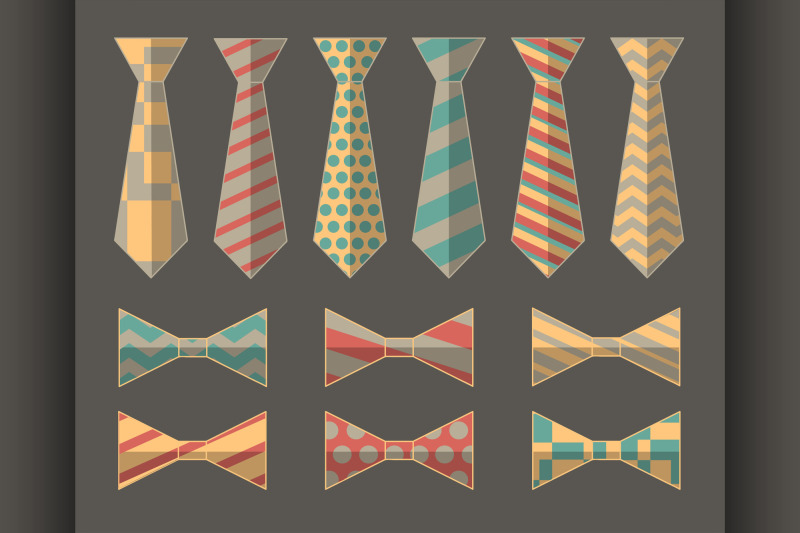 set-of-vector-ties-and-bow-ties