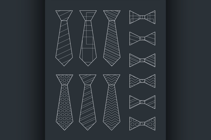 set-of-vector-ties-and-bow-ties