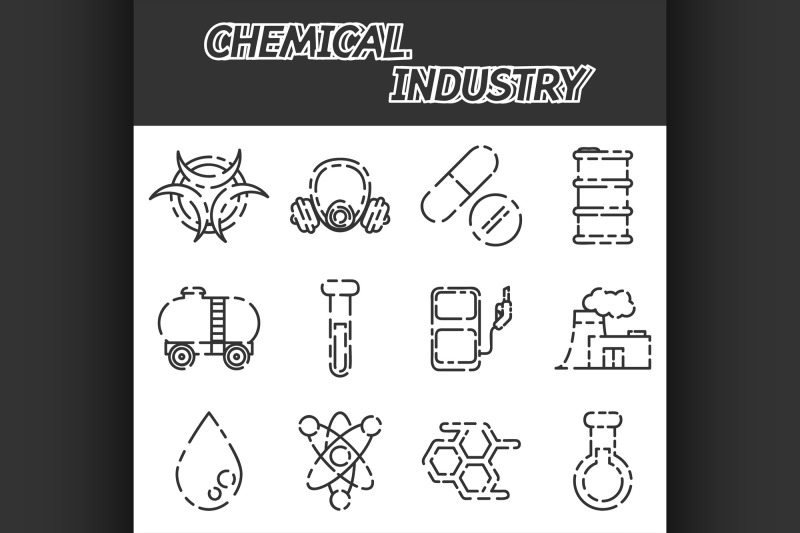 chemical-industry-icon-set