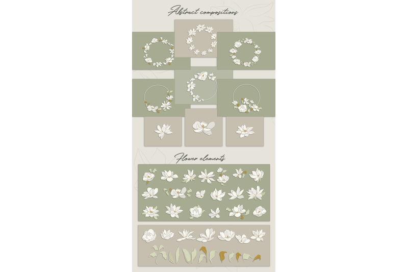 wedding-invitations-and-flower-clipart-set