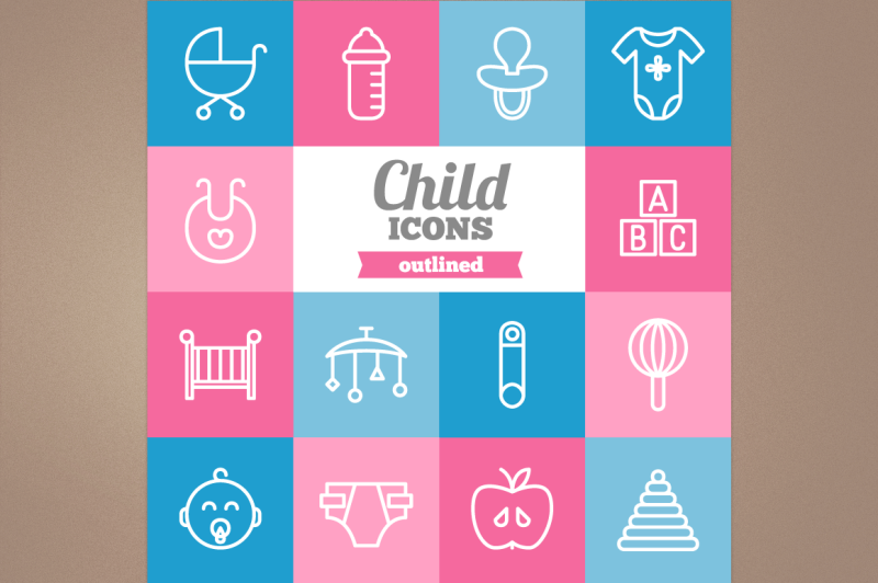 outlined-child-icons