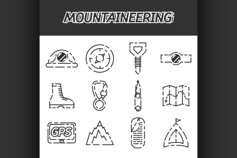 mountaineering-icon-set