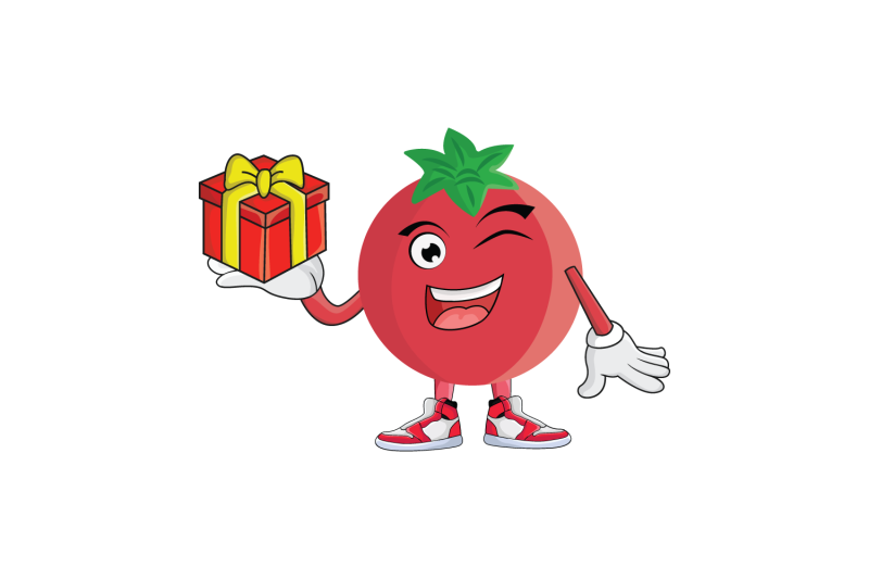 pomegranate-with-gift-fruit-cartoon-character-design