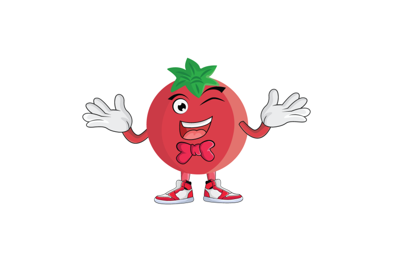 pomegranate-with-bowtie-wink-fruit-cartoon-character-design
