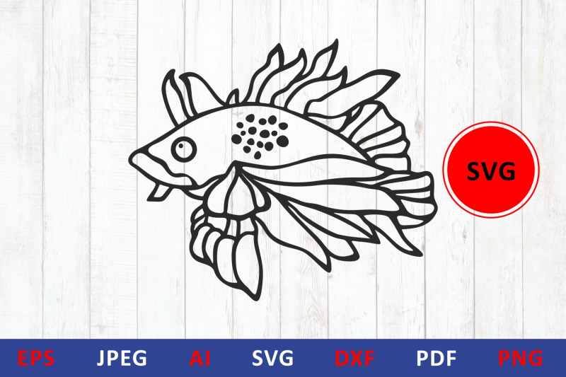 Download fish svg fish svg file fish clip art fish dxf fish cut file By Zoya_Miller_SVG | TheHungryJPEG.com