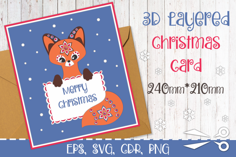 3d-layered-christmas-greeting-card-with-fox