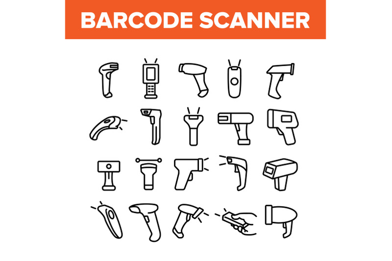 barcode-scanner-device-collection-icons-set-vector