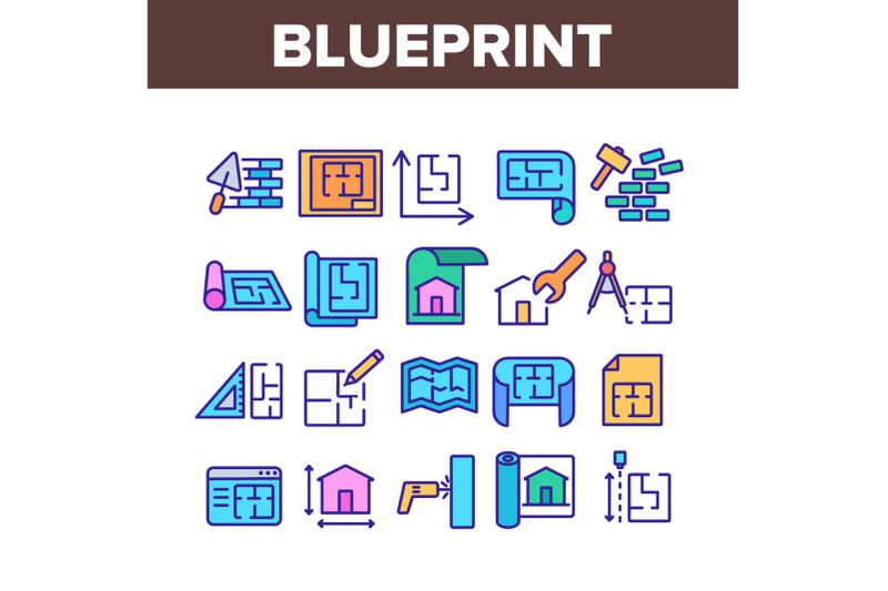 blueprint-architecture-collection-icons-set-vector