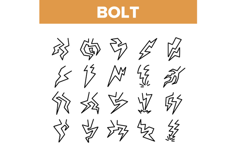 bolt-lightning-flash-collection-icons-set-vector