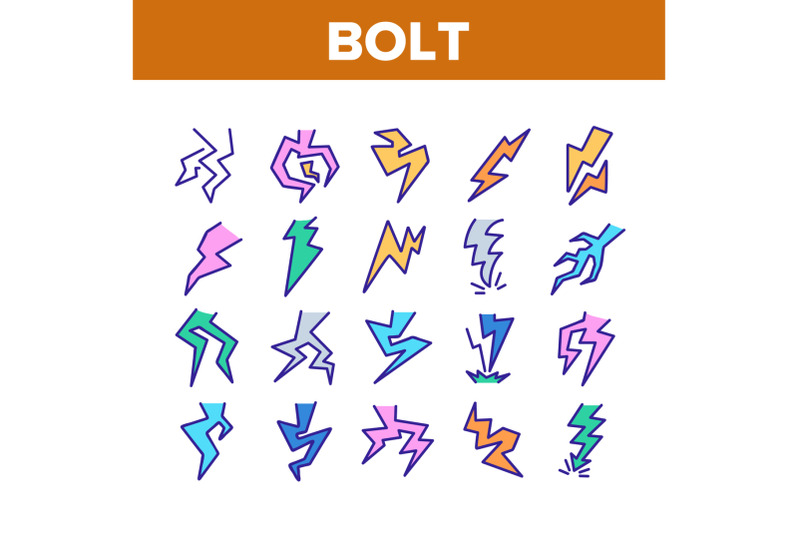 bolt-lightning-flash-collection-icons-set-vector