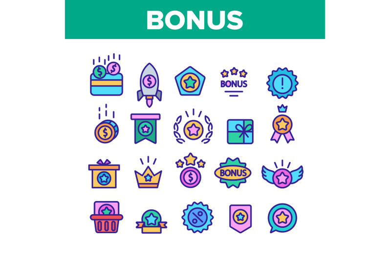 bonus-loyalty-collection-elements-icons-set-vector