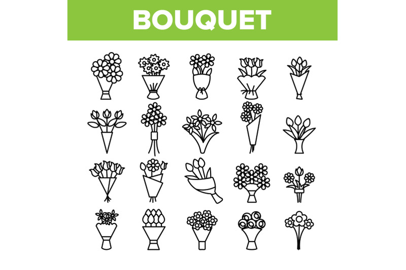 bouquets-bunches-of-flowers-vector-icons-set