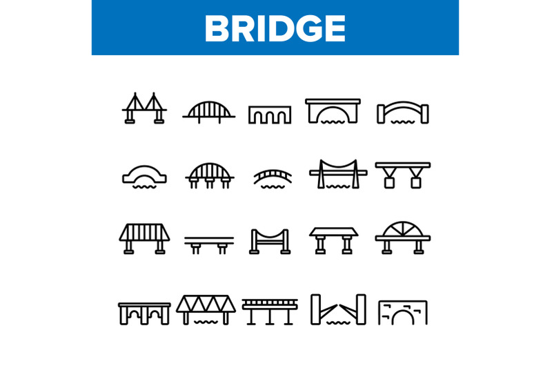 bridge-construction-collection-icons-set-vector