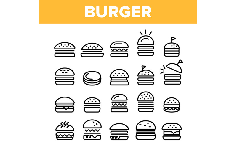 collection-delicious-burger-sign-icons-set-vector