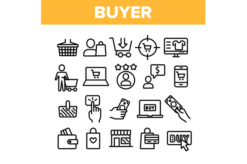 collection-buyer-elements-signs-icons-set-vector