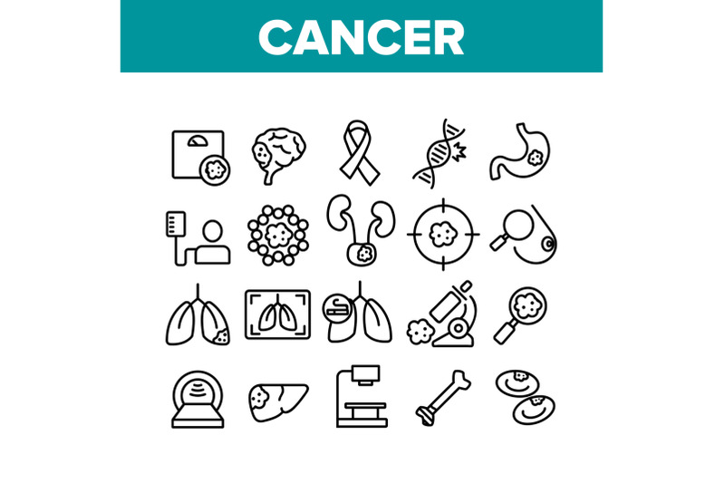 cancer-anatomy-disease-collection-icons-set-vector