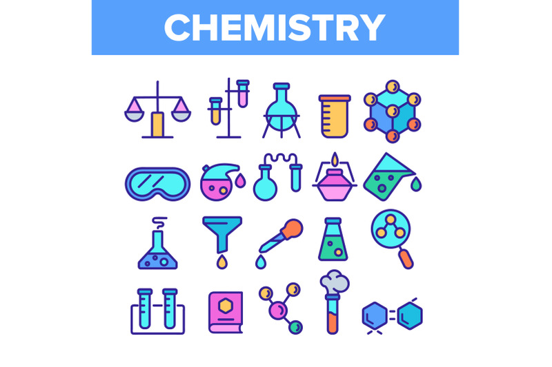 color-chemistry-elements-icons-set-vector