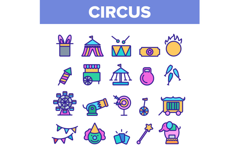 collection-circus-show-elements-vector-icons-set