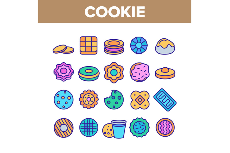 cookie-baked-dessert-collection-icons-set-vector