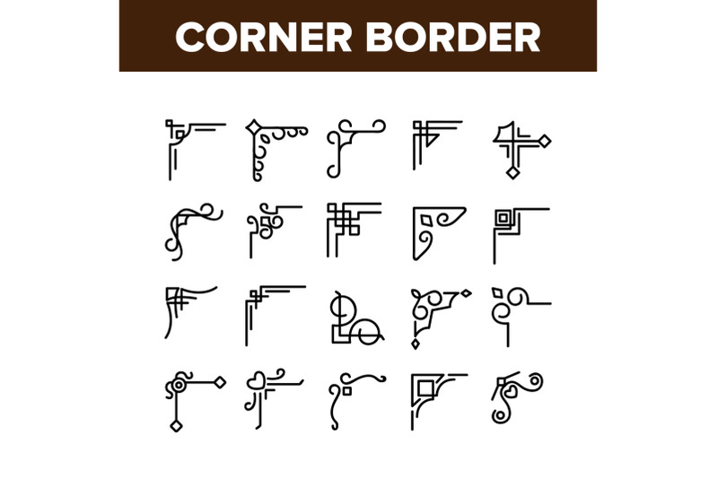 corner-border-collection-elements-icons-set-vector