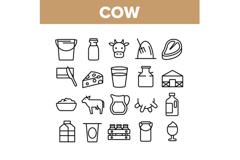 cow-farming-animal-collection-icons-set-vector