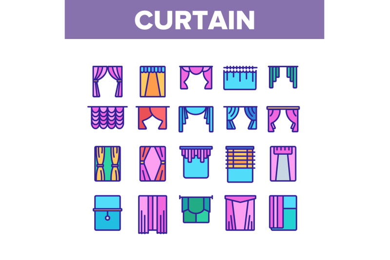 curtain-collection-decor-elements-icons-set-vector