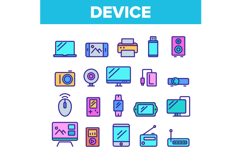 color-different-devices-sign-icons-set-vector