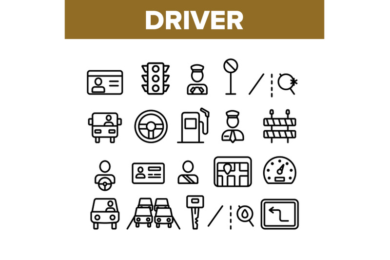 driver-collection-car-elements-icons-set-vector