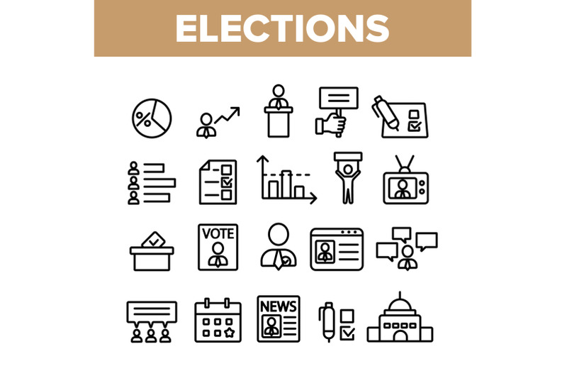 elections-collection-elements-vector-icons-set