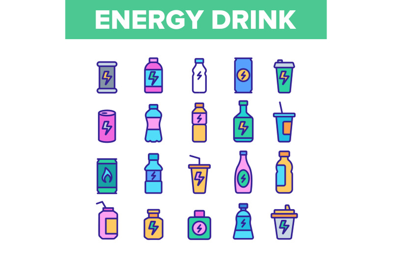 energy-drink-color-elements-vector-icons-set