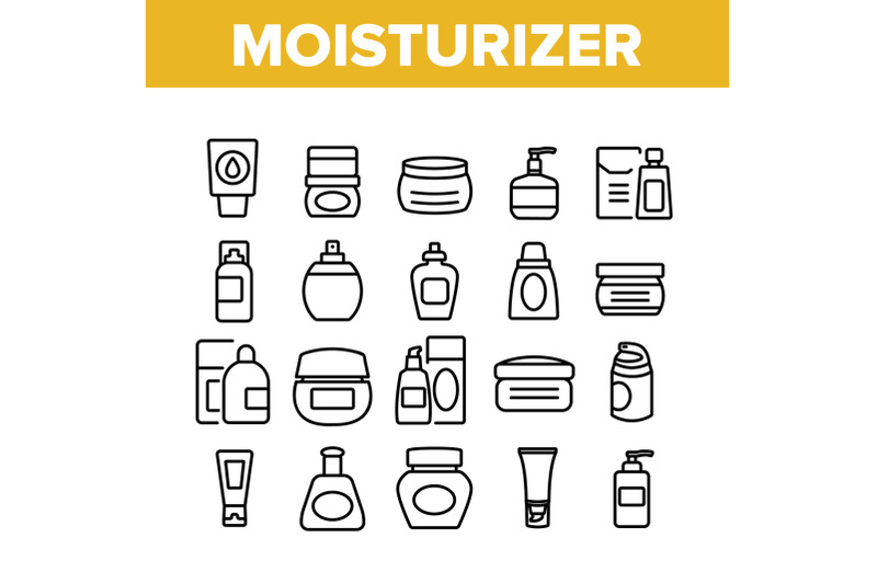 moisturizer-cream-collection-icons-set-vector