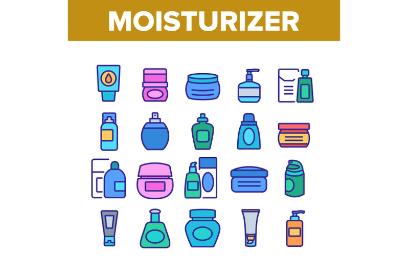 moisturizer-cream-collection-icons-set-vector