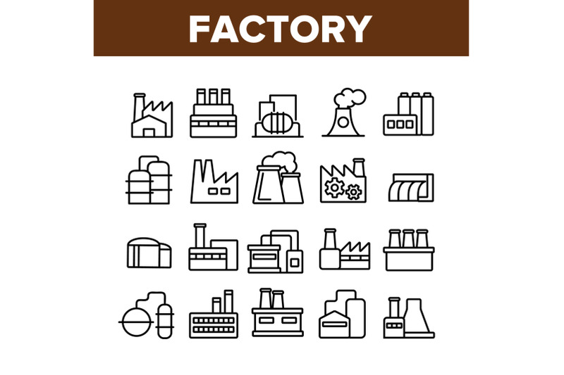 factory-industrial-collection-icons-set-vector