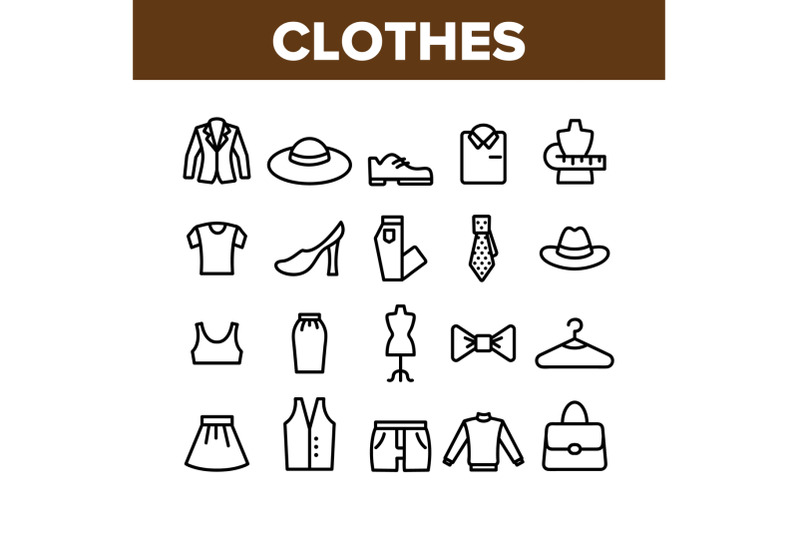 fashion-and-clothes-collection-icons-set-vector