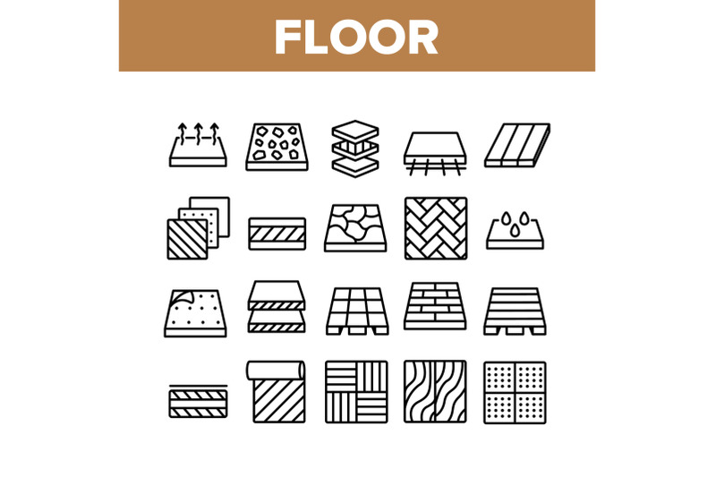 floor-and-material-collection-icons-set-vector