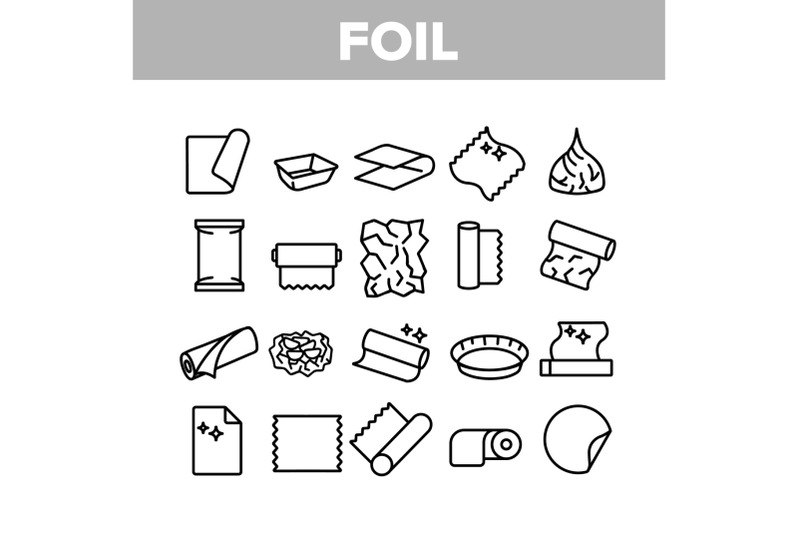 foil-list-for-cooking-collection-icons-set-vector