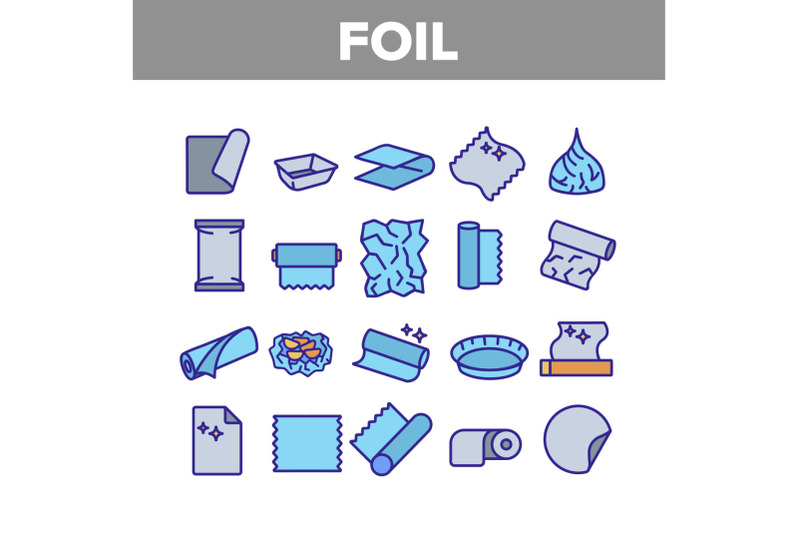 foil-list-for-cooking-collection-icons-set-vector