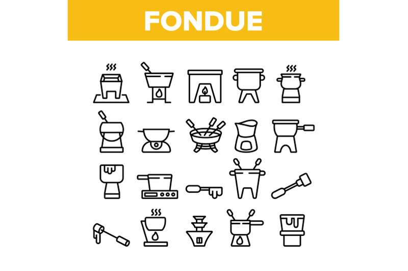 fondue-pot-equipment-collection-icons-set-vector