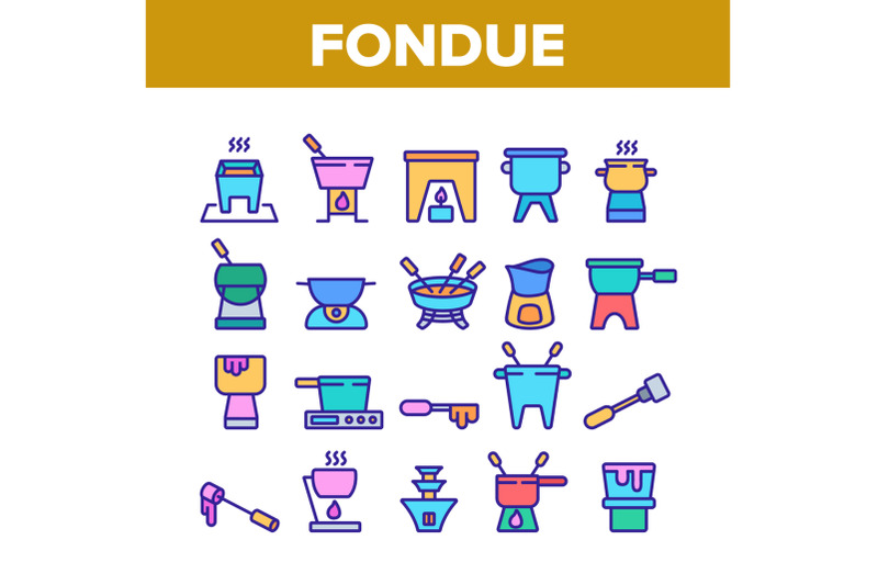 fondue-pot-equipment-collection-icons-set-vector