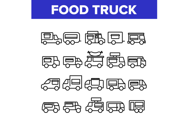 food-truck-transport-collection-icons-set-vector