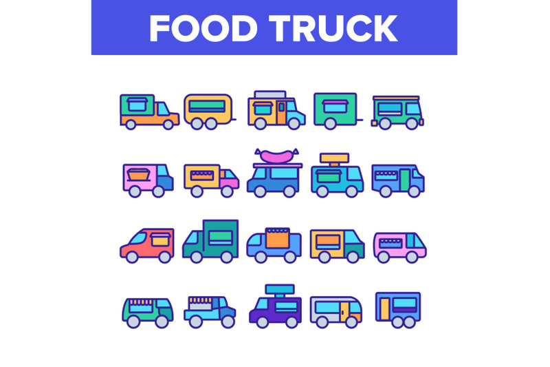 food-truck-transport-collection-icons-set-vector