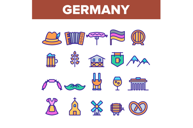 germany-country-culture-elements-icons-set-vector