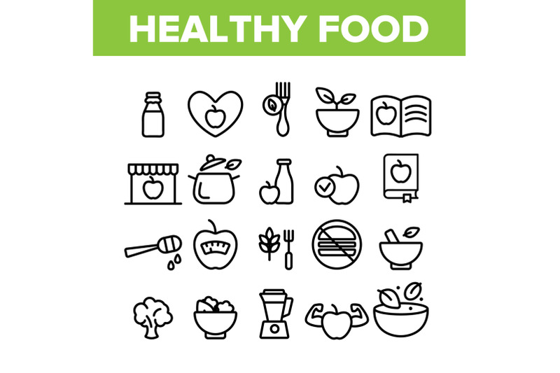 healthy-food-nutrition-collection-icons-set-vector