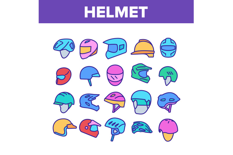 helmet-rider-accessory-collection-icons-set-vector