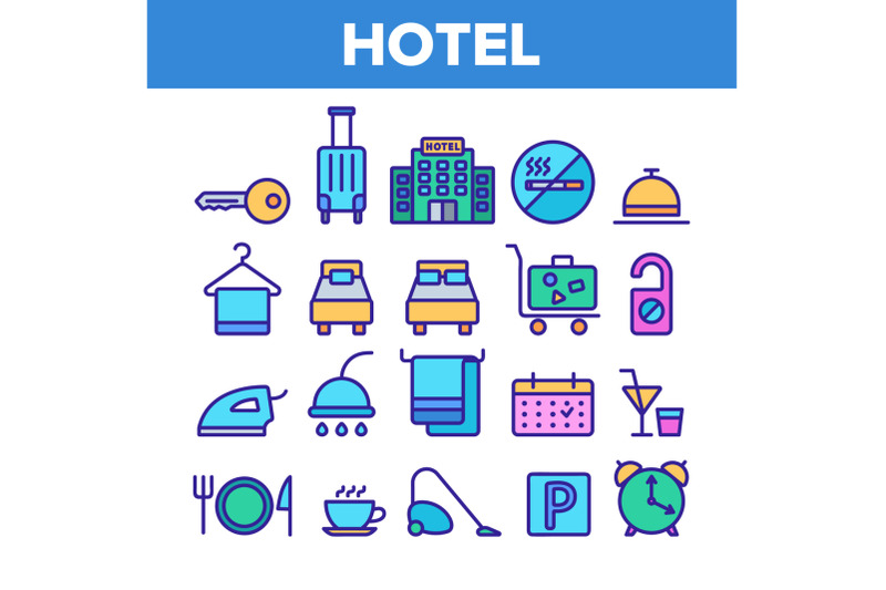 hotel-accommodation-room-amenities-vector-linear-icons-set