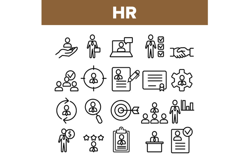 collection-hr-human-resources-icons-set-vector