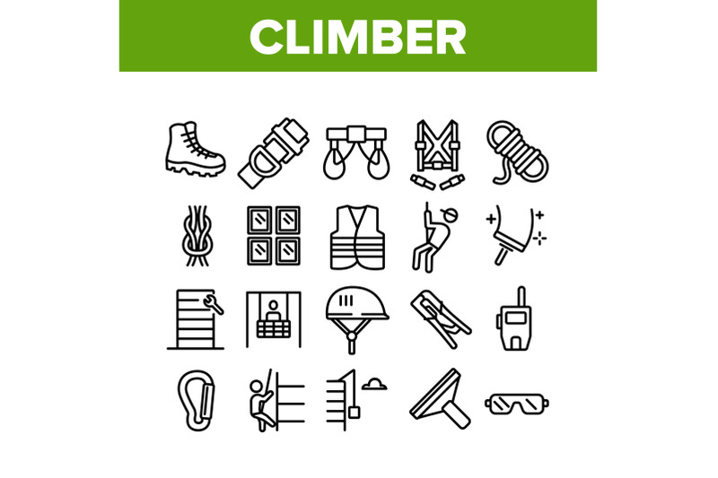 climber-equipment-collection-icons-set-vector