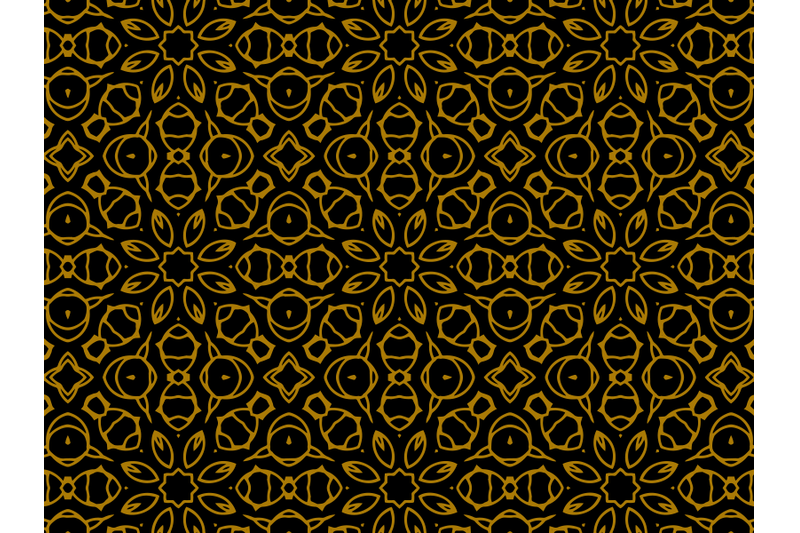 pattern-gold-icon-jasmine-flower