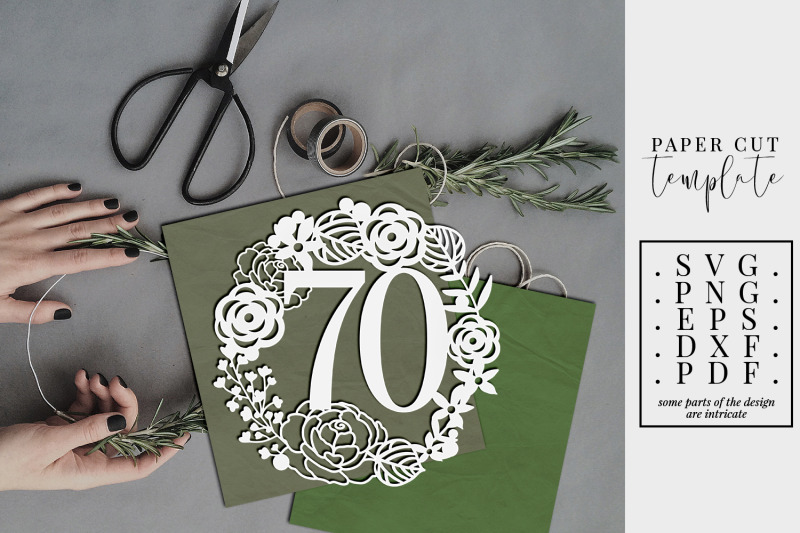 70-birthday-wreath-papercut-template-70th-birthday-svg-pdf